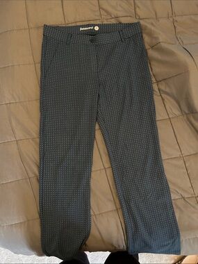 Betabrand Navy Micro-Pattern Women's Dress Pants